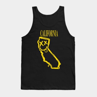 Grunge Heads California Happy Smiling 90's style Grunge Face Tank Top